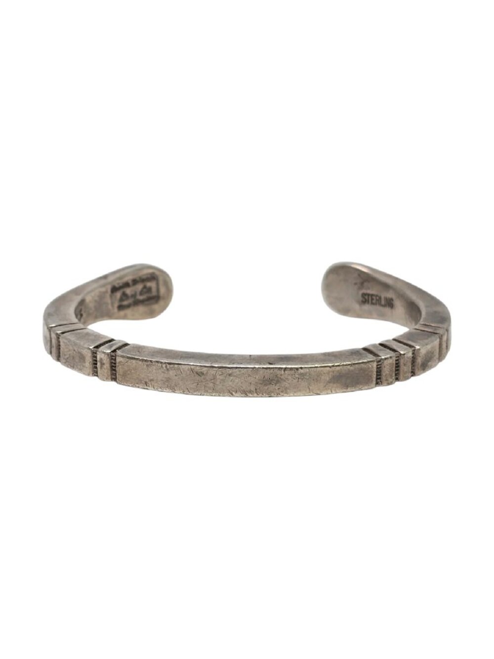 Native American Orville Tsinnie Sterling Silver Cuff Bracelet #25169